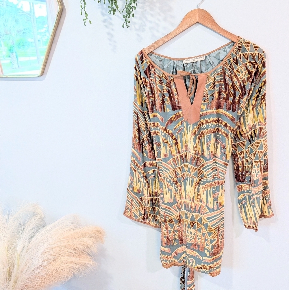 What Goes Around Comes Around Bohemian Patterned Women's Tunic Dress